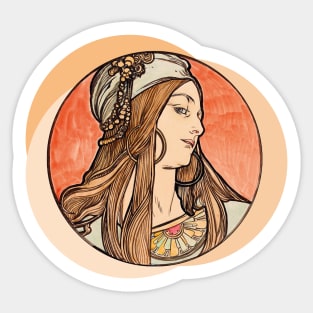 Alphonse Mucha Art Nouveau ver.1 Sticker